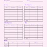 Simple Monthly Budget Printable Digital Download Pretty Buget Planner