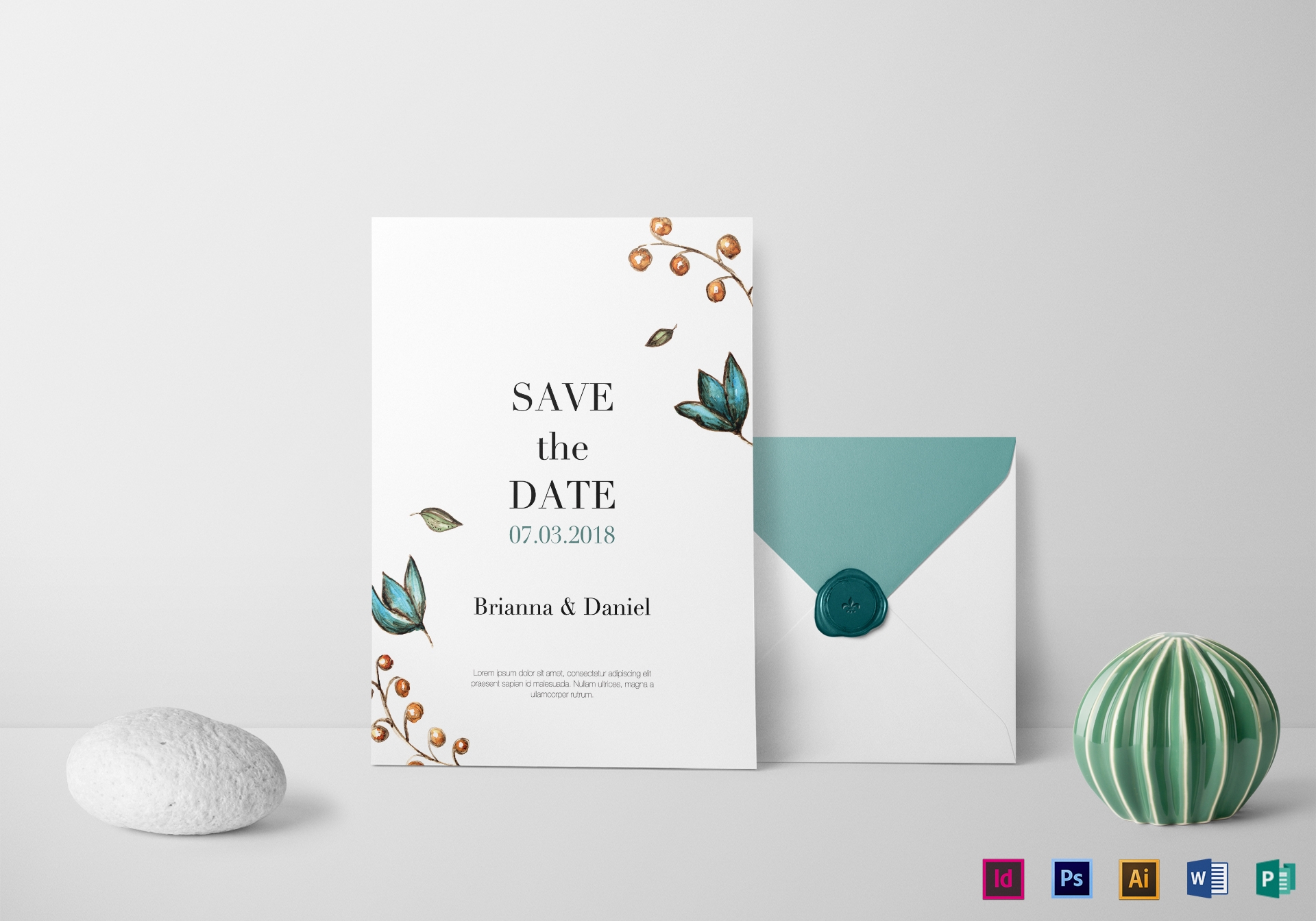 Simple Wedding Invitation Design Template In PSD Word Publisher 