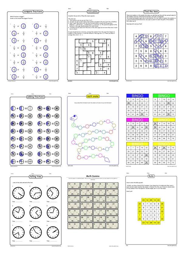 6 grade math worksheet