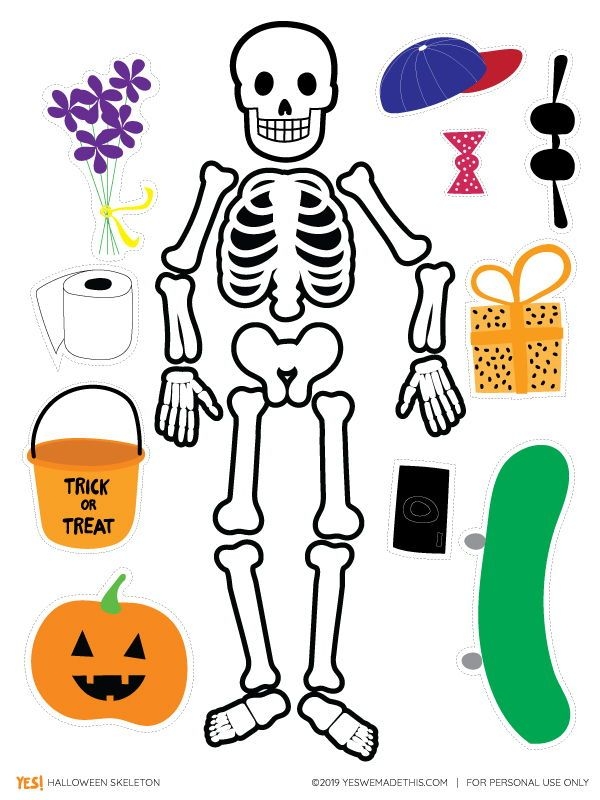 printable skeleton craft