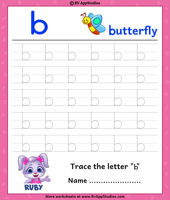 Small Letter B Tracing Worksheets Letter Tracing Worksheets