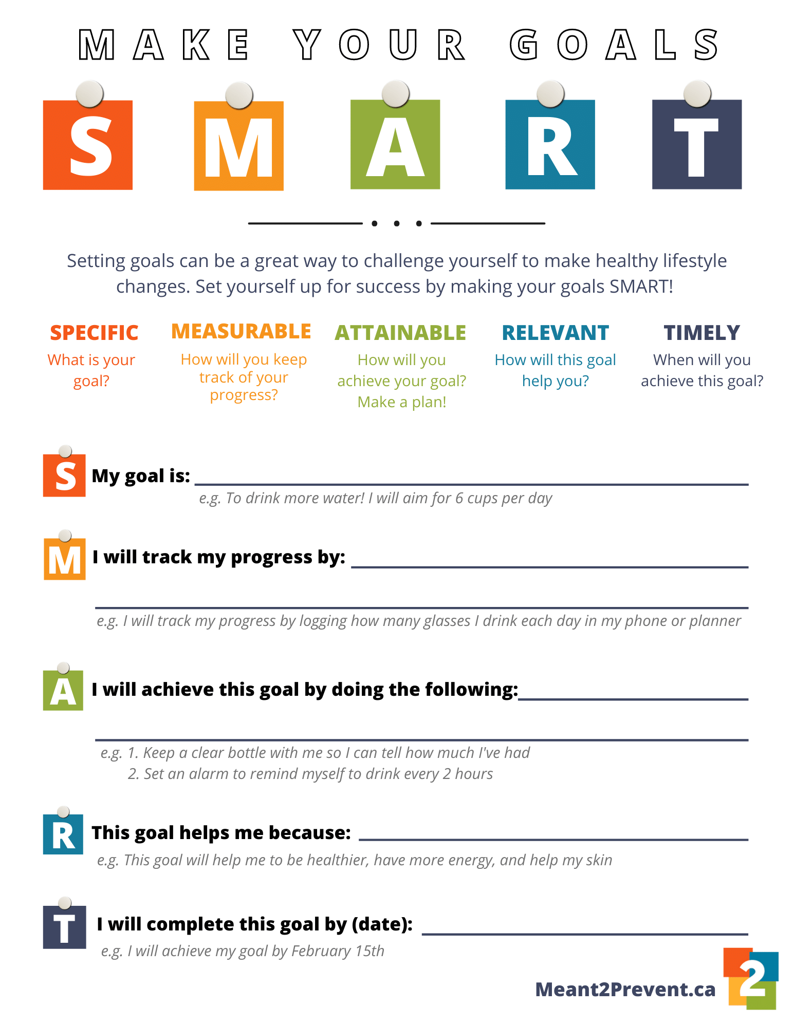 smart goals worksheets