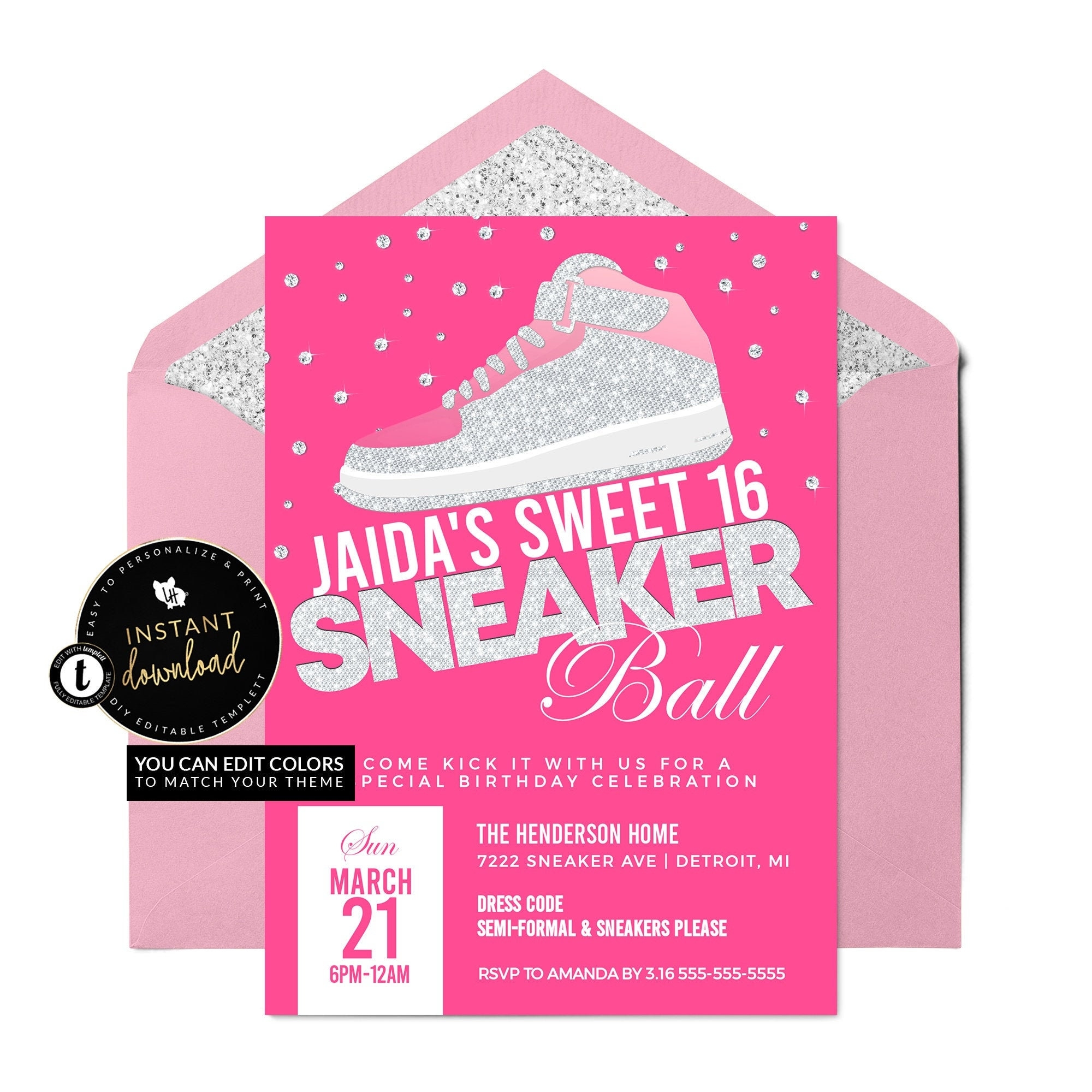 sneaker ball invitation template free