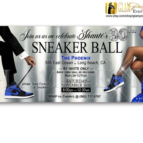 sneaker ball invitations template