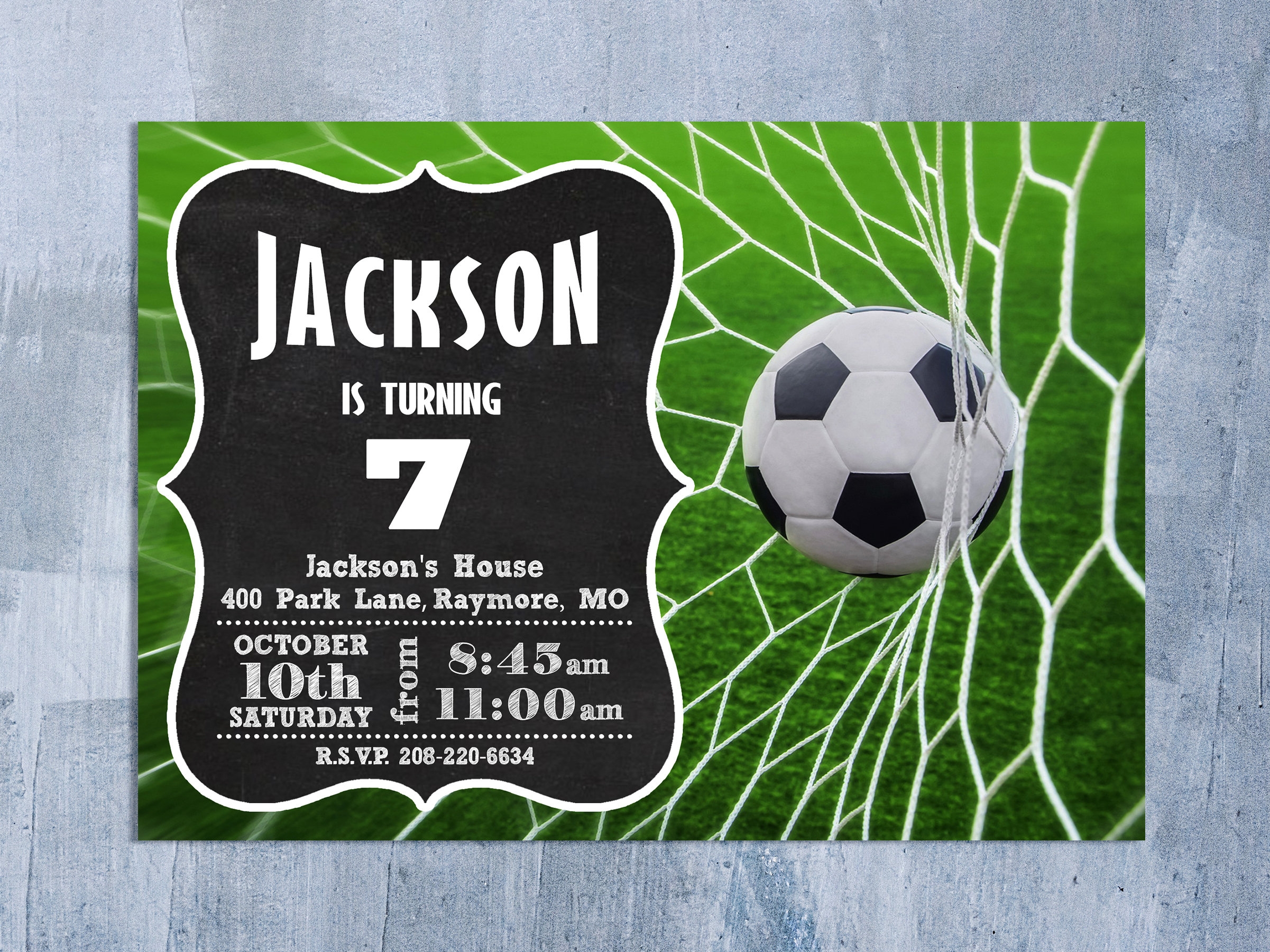 Soccer Birthday Invitation Template Free