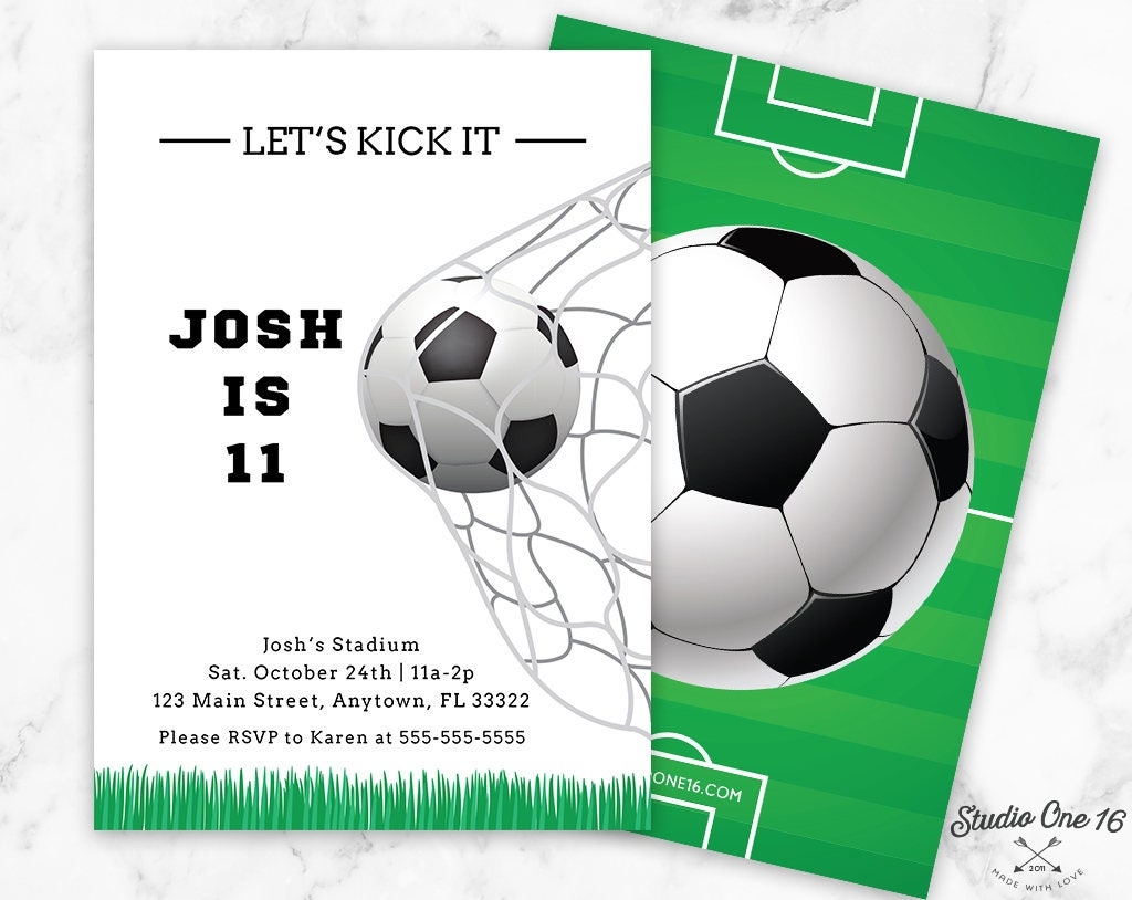 Soccer Birthday Invitation Template Free