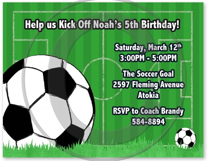 soccer birthday invitation template free