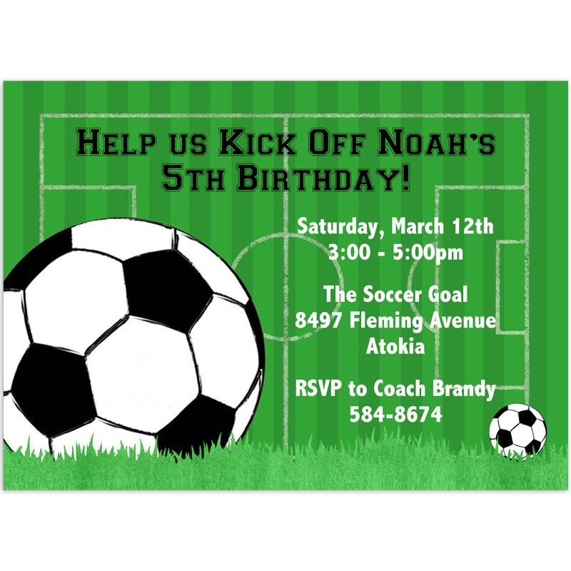Soccer Birthday Invitation Template Free