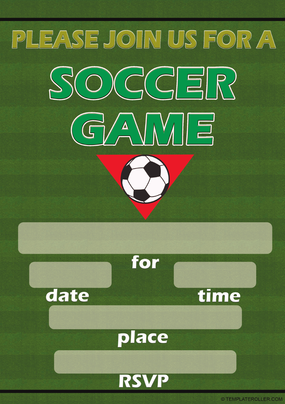 soccer invitation template free