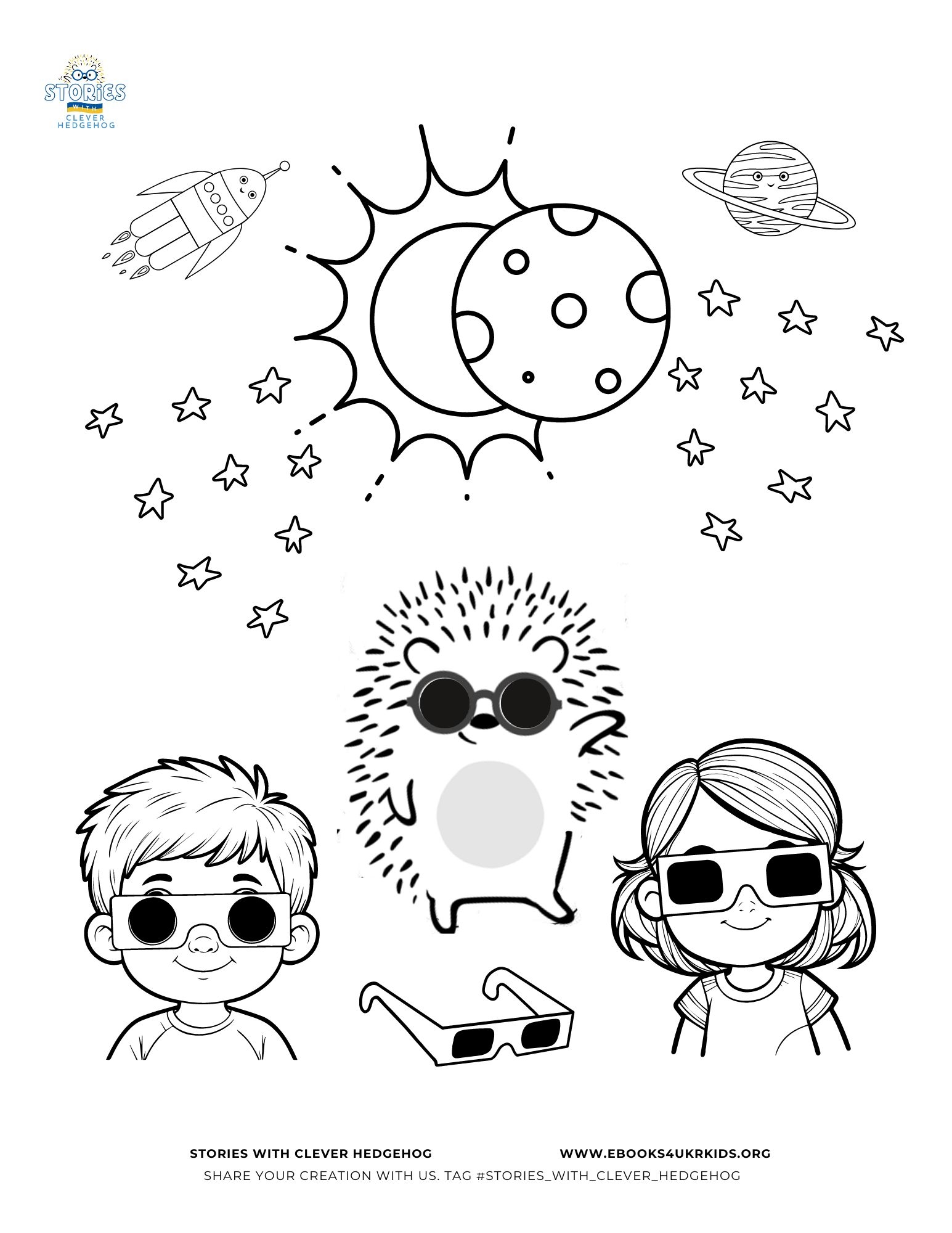 Solar Eclipse Coloring Pages Coloring Nation