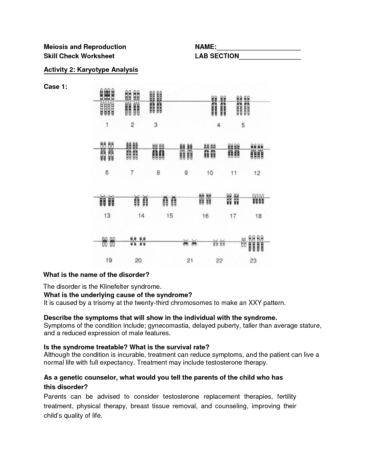 SOLUTION Meiosis And Reproduction Skill Check Worksheet Studypool 