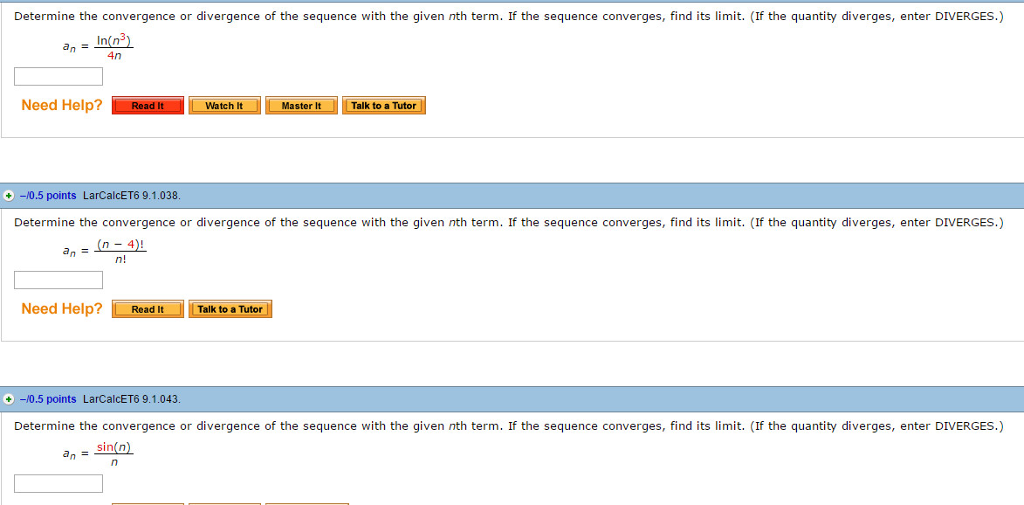 Solved Determine The Convergence Or Divergence Of The Chegg