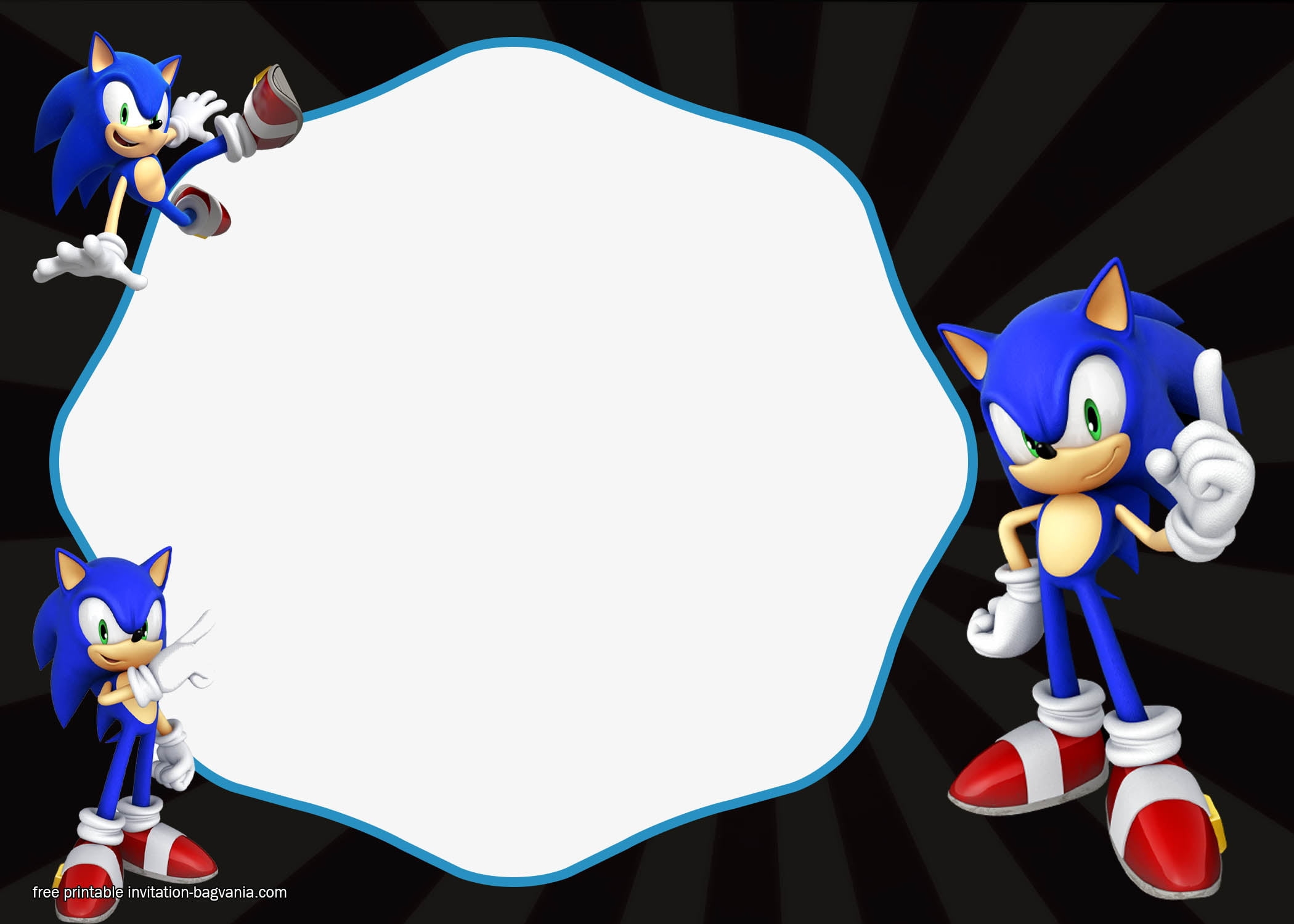 Sonic Birthday Invitations Template Template