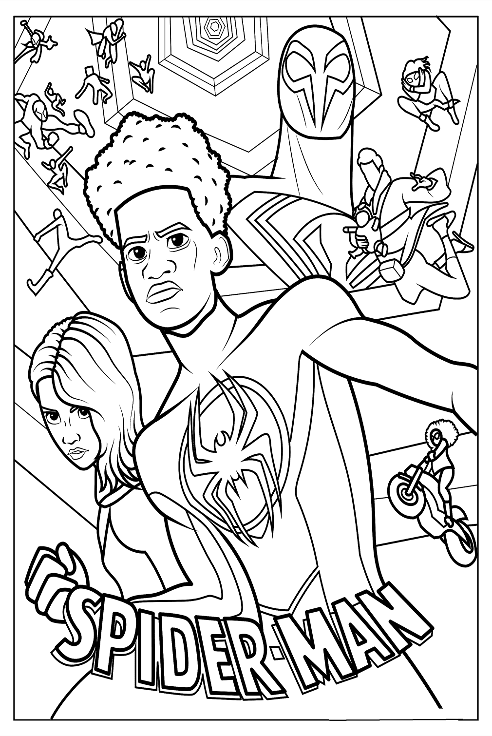 free spider man coloring pages