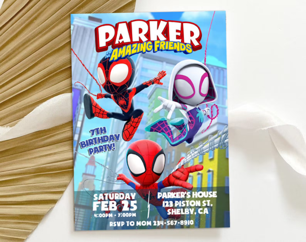 Spidey Invitation Template Social Media Template