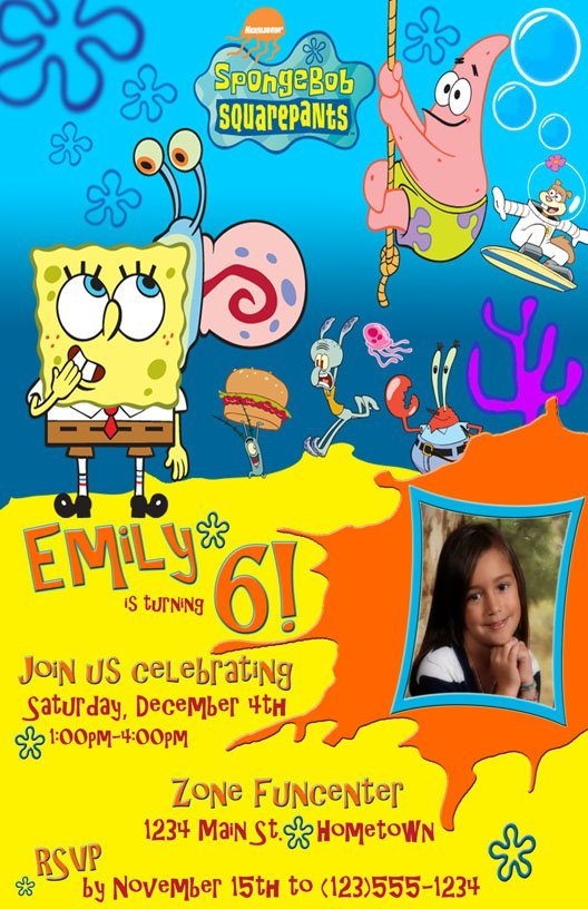 Spongebob Invitation Templates Invitation Design Blog