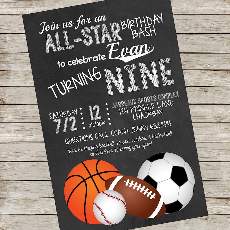 Sports Invitation Template