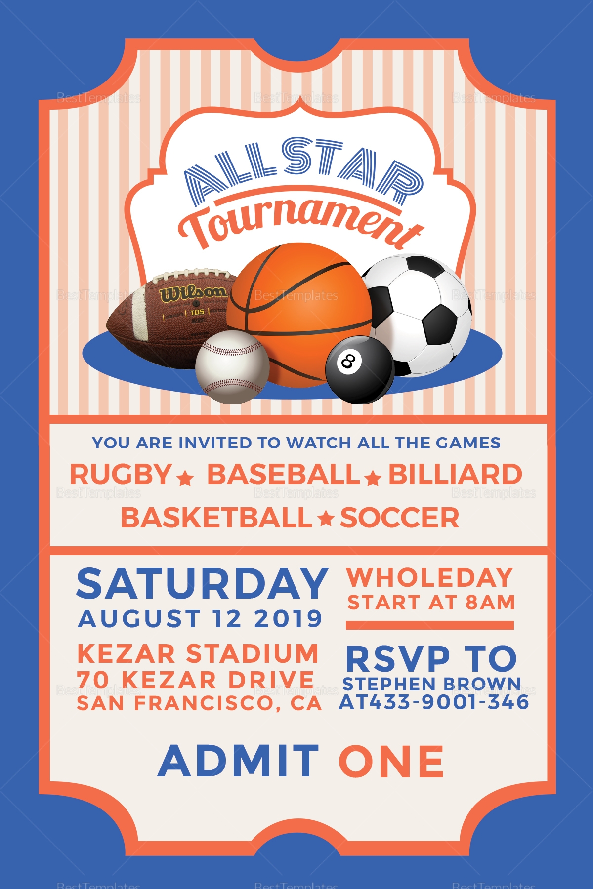 sports invitation template