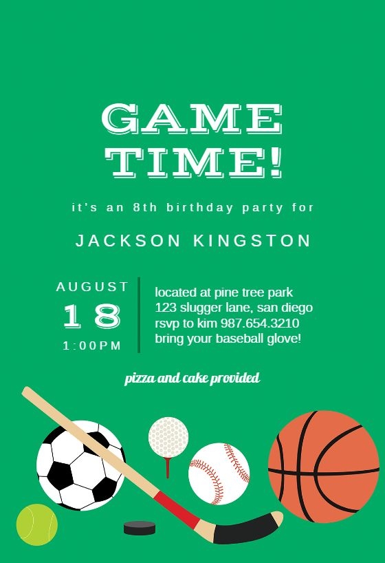 Sports Invitation Template Printable Word Searches