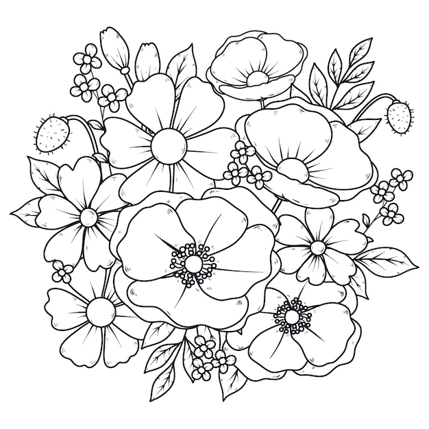 flower coloring pages free printable