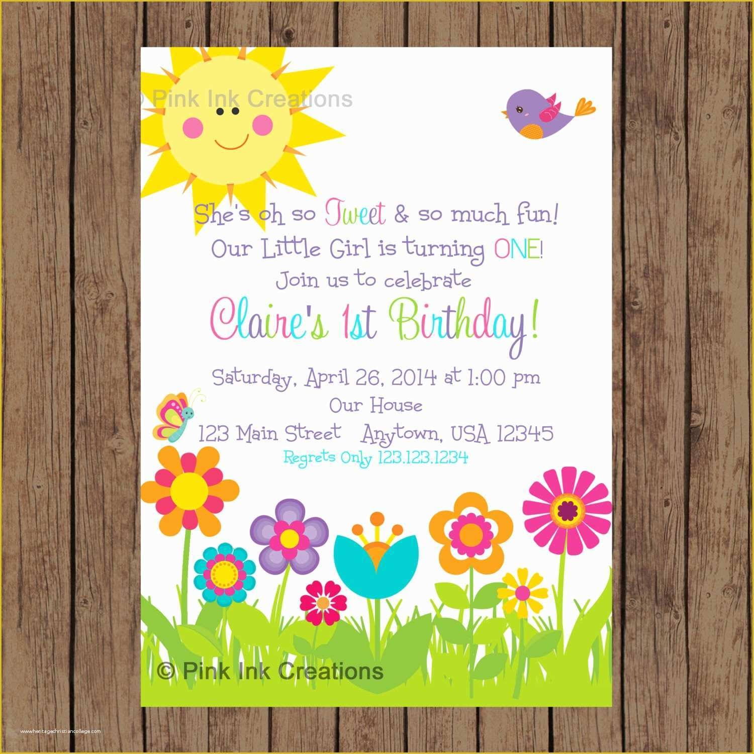 spring party invitation templates free
