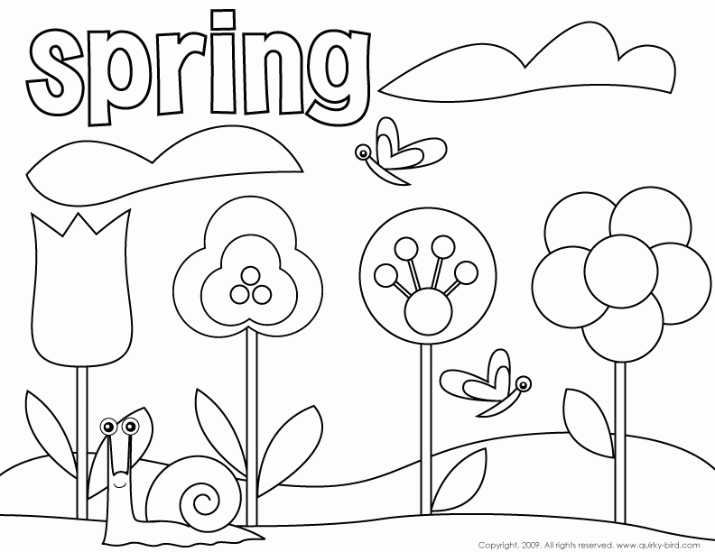 Springtime Coloring Pages Coloring Home