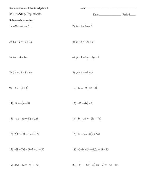 Square Roots Kuta Software Worksheets Library