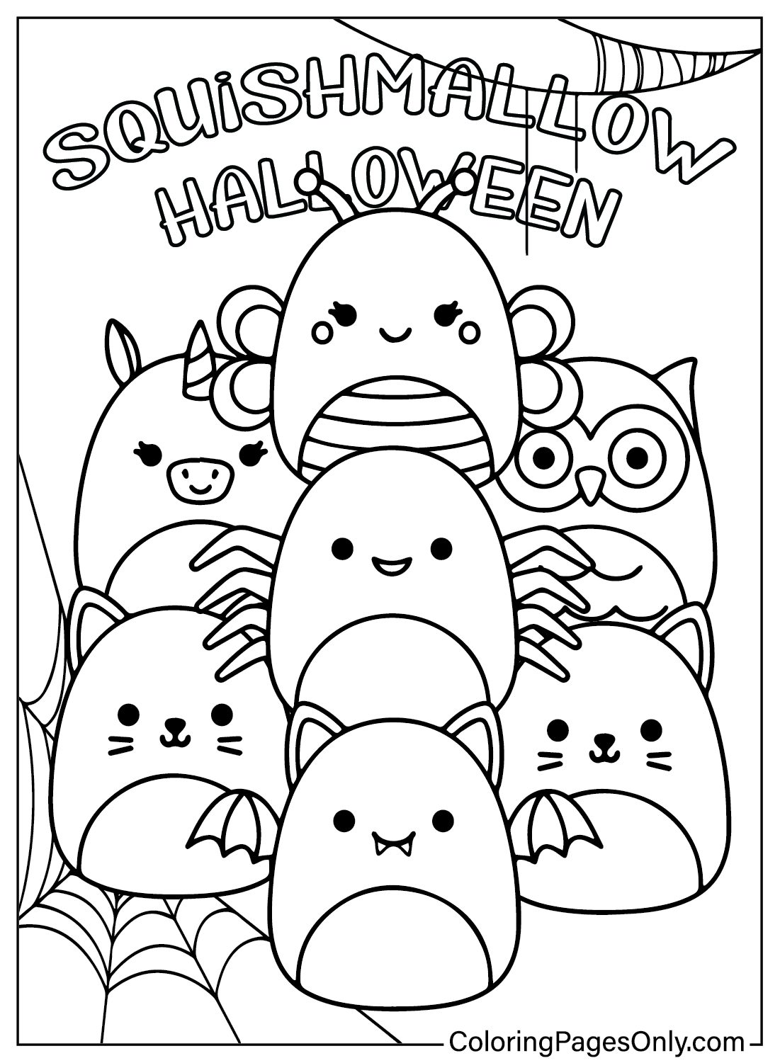 Squishmallow Coloring Pages Halloween Coloring Pages Coloring Pages 