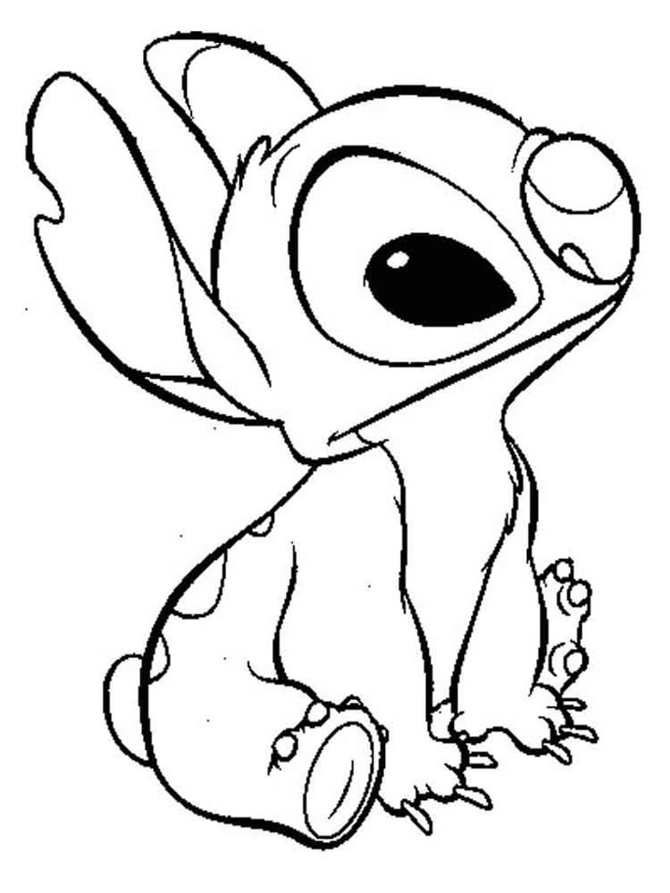 free printable stitch coloring pages