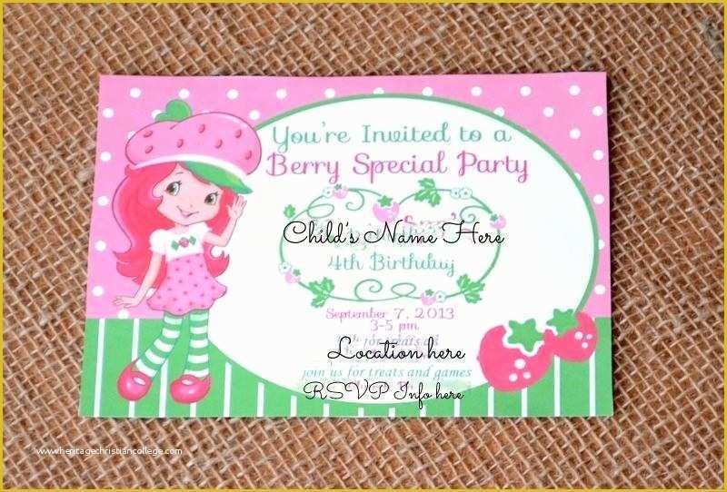 Strawberry Shortcake Invitation Template Free Download Of Strawberry 