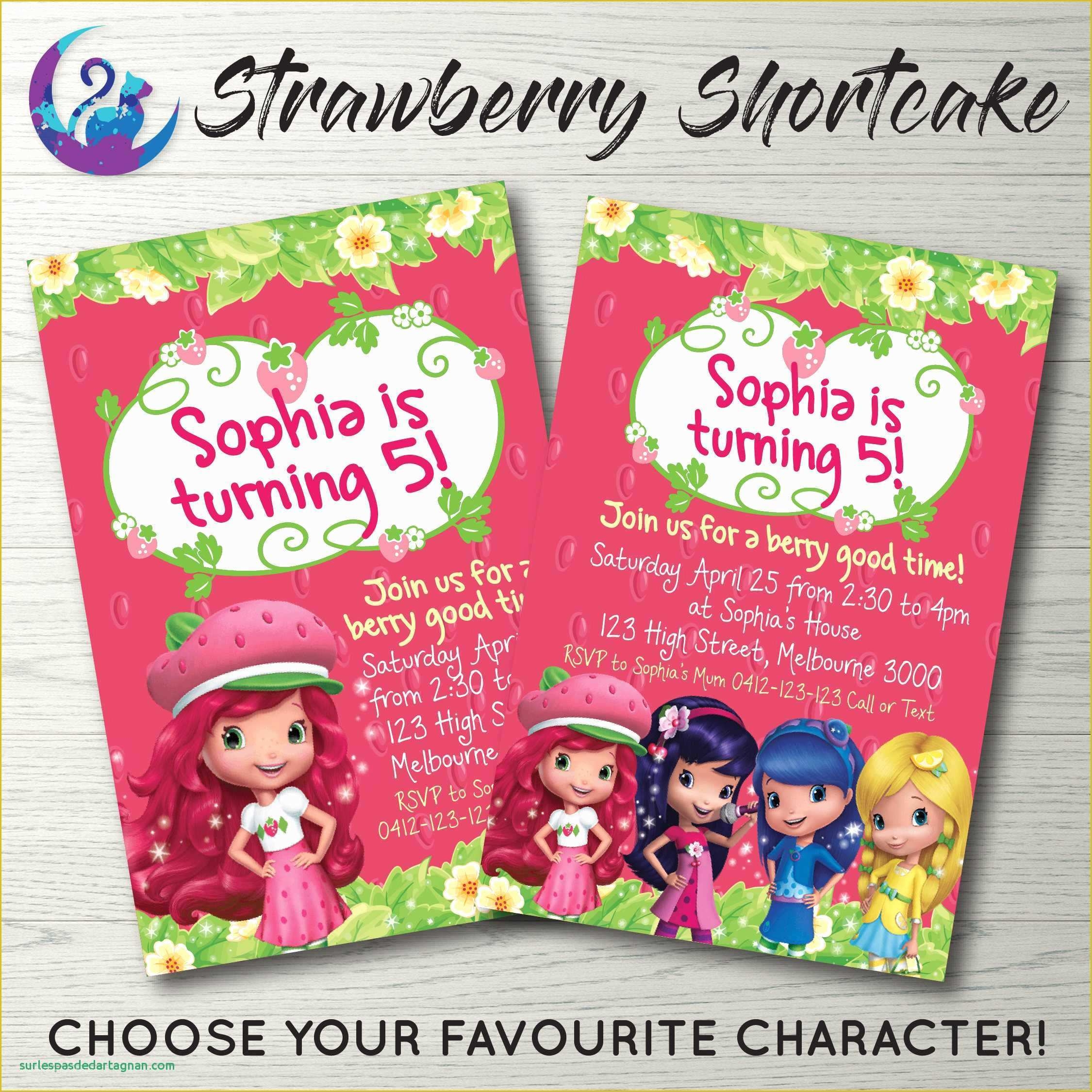 Strawberry Shortcake Invitation Template Free Download Of Strawberry 