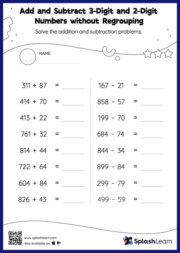 math and subtraction worksheets
