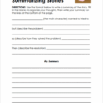 Summarizing 6 Worksheet 15 Worksheets