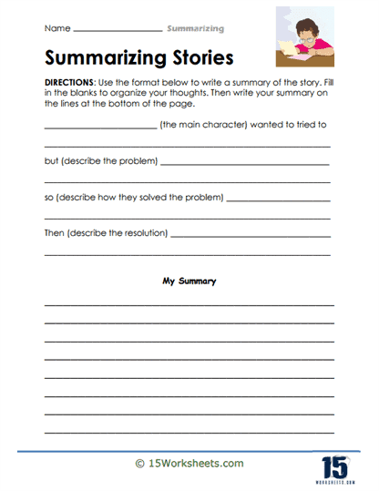 Summarizing 6 Worksheet 15 Worksheets