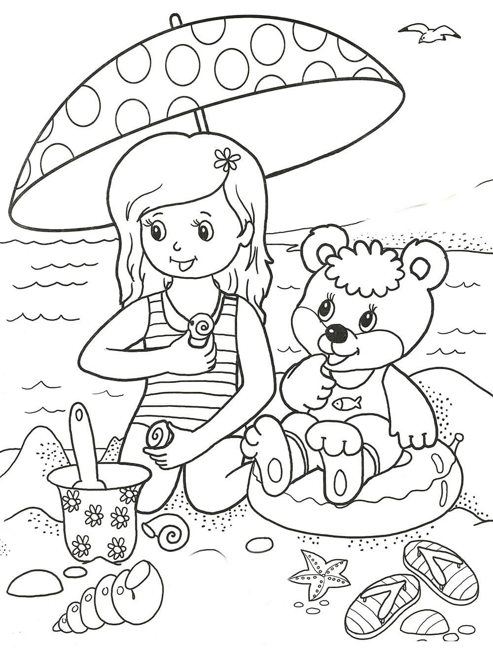 free printable summer color pages