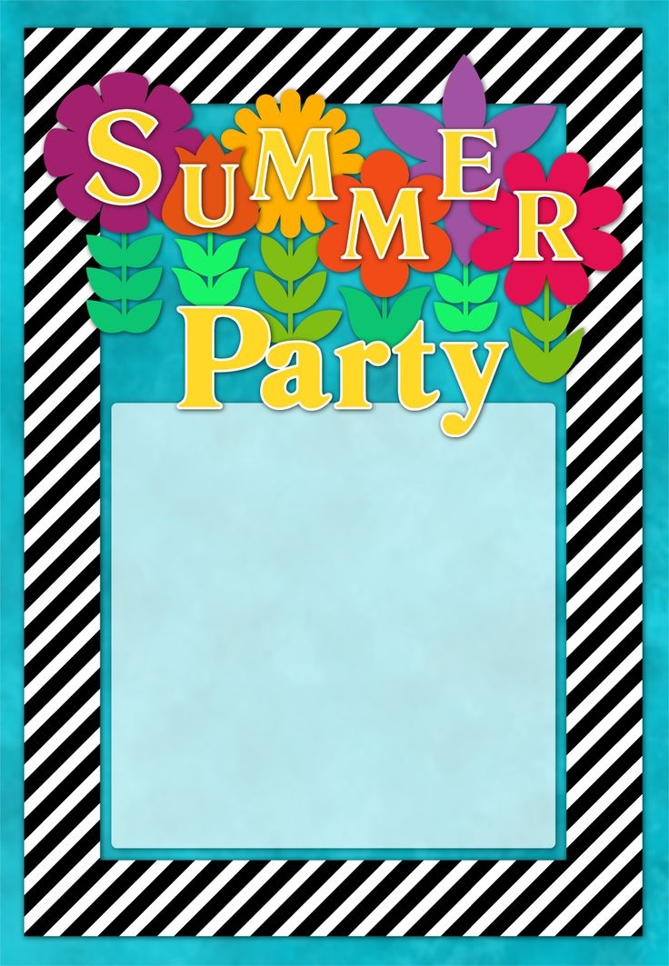 summer party invitations templates free