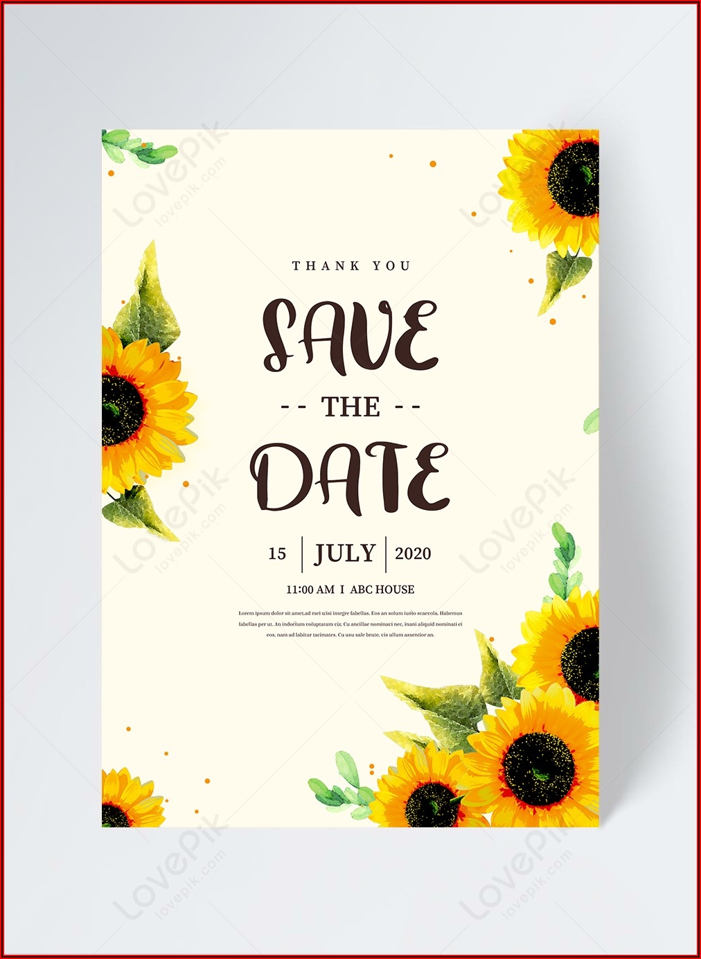 sunflower invitation template