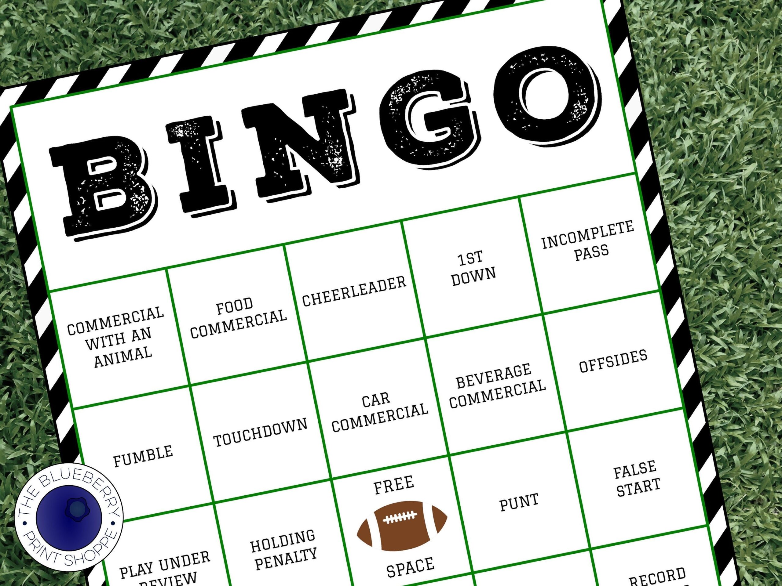 Super Bowl Bingo Football Bingo Party Game Super Bowl Bingo Cards 20 