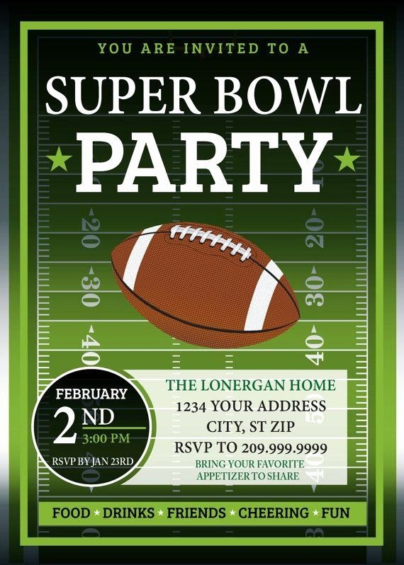 Super Bowl Invitations Templates