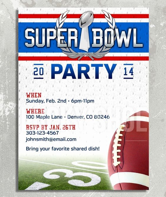 Super Bowl Party Invite Template