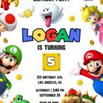Super Mario Birthday Invitation Template Canva 2 Super Mario Birthday