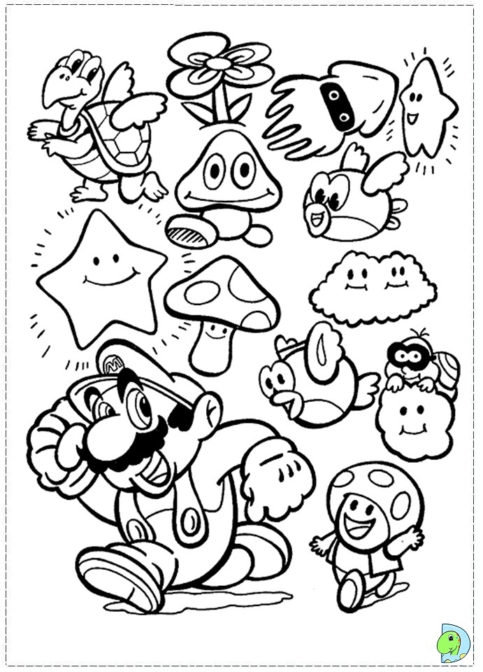Super Mario Coloring Pages