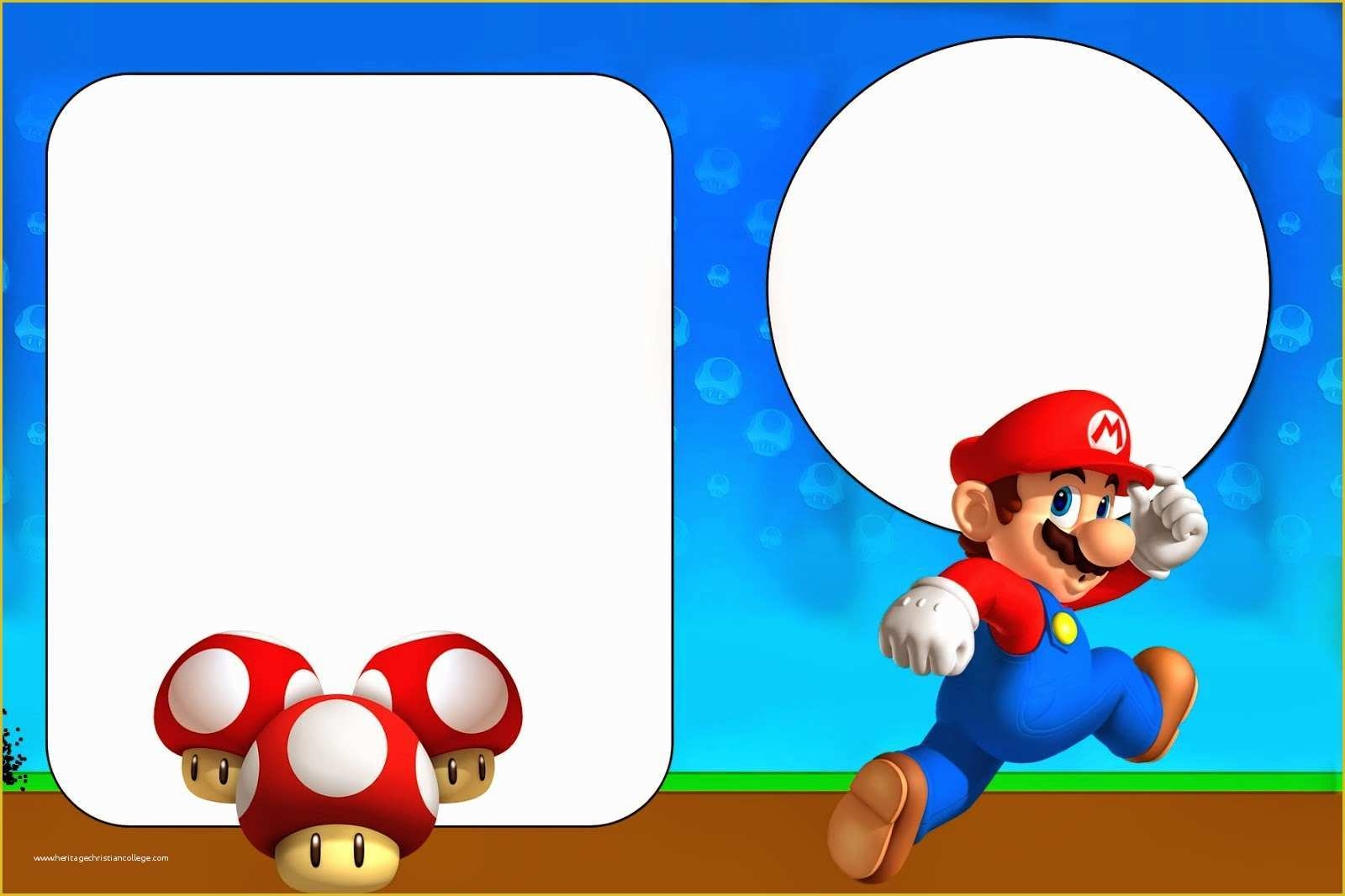 Super Mario Invitations Template Free Of Super Mario Bros Free Party 