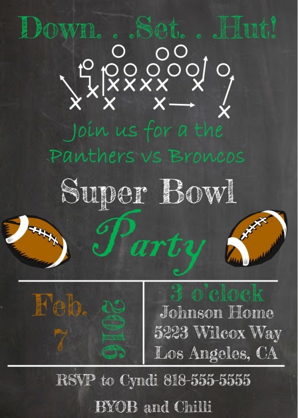 Superbowl Invite Template
