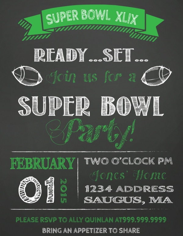 Superbowl Invite Template