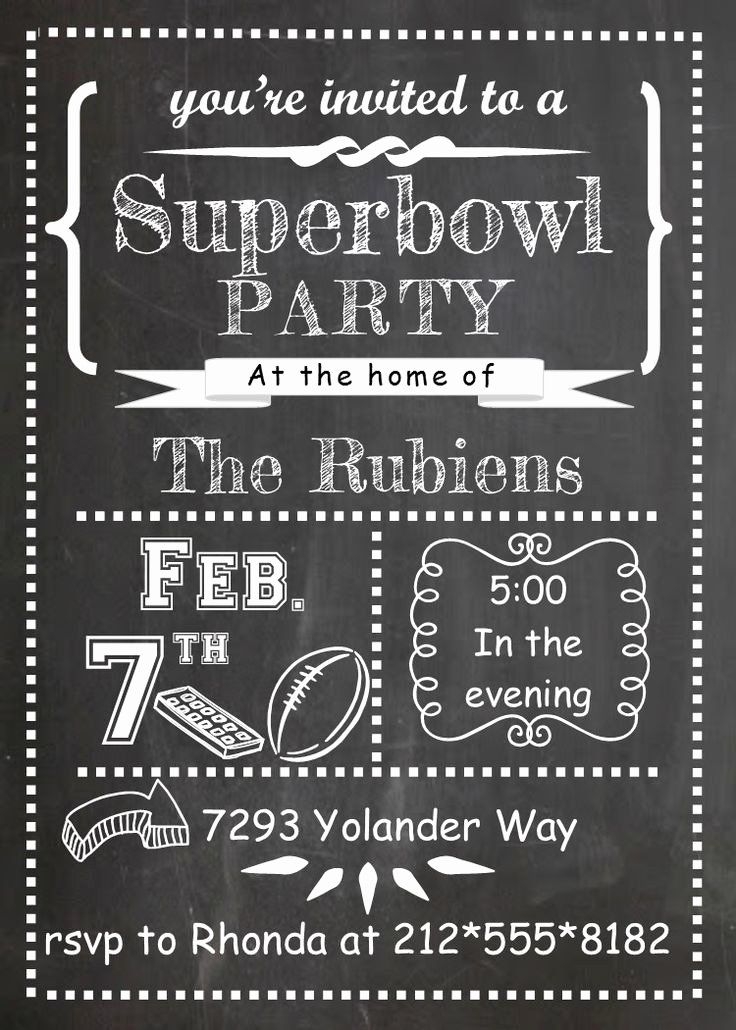 Superbowl Invite Template Printable Word Searches