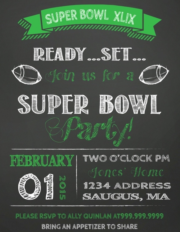 superbowl invitation template
