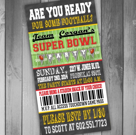 Superbowl Party Invitation Template Collegio Sanlorenzo Template