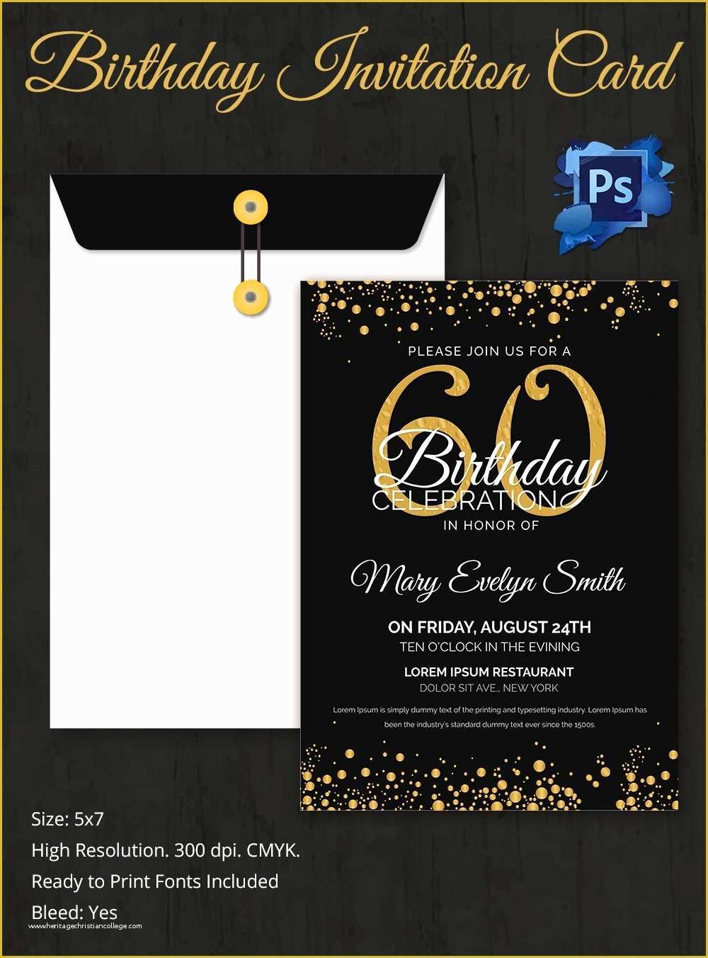 Surprise 60th Birthday Invitation Templates Free Of Birthday Invitation 