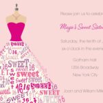 Sweet 16th Birthday Invitations Templates Free Printable FREE